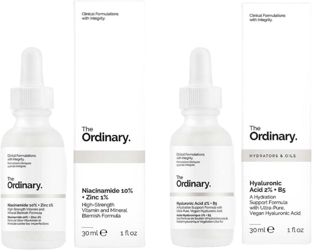 ⁦ذا اورديناري حمض الهيالورونيك مع 2% + B5 (30 مل) وذا اورديناري Niacinamide 10% + الزنك 1% (30 مل) مجموعة العناية بالوجه⁩ - الصورة ⁦2⁩