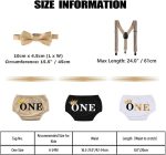 ⁦MYRISAM Wild ONE Cake Smash Outfit Boy First Birthday Photo Shoot Printed Bloomers Suspenders Bowtie Baby Shower Costume⁩ - الصورة ⁦5⁩