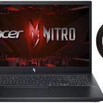 ايسر لابتوب العاب نيترو في بشاشة 15.6 انش FHD 144Hz ومعالج انتل 10 كور i7-13620H وبطاقة عرض مرئي انفيديا جيفورس RTX 4060 باضاءة خلفية و32GB RAM DDR5 و512GB SSD وويندوز 11 هوم مع كيبل HDMI