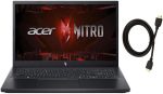 ايسر لابتوب العاب نيترو في بشاشة 15.6 انش FHD 144Hz ومعالج انتل 10 كور i7-13620H وبطاقة عرض مرئي انفيديا جيفورس RTX 4060 باضاءة خلفية و32GB RAM DDR5 و512GB SSD وويندوز 11 هوم مع كيبل HDMI