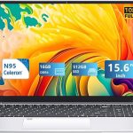 لابتوب العاب 15.6 انش من دانهو، 16GB RAM 512GB SSD، معالج N95 12° (حتى 3.4GHz)، FHD IPS زاوية مفتوحة 180 درجة، كيبورد مضيئة،