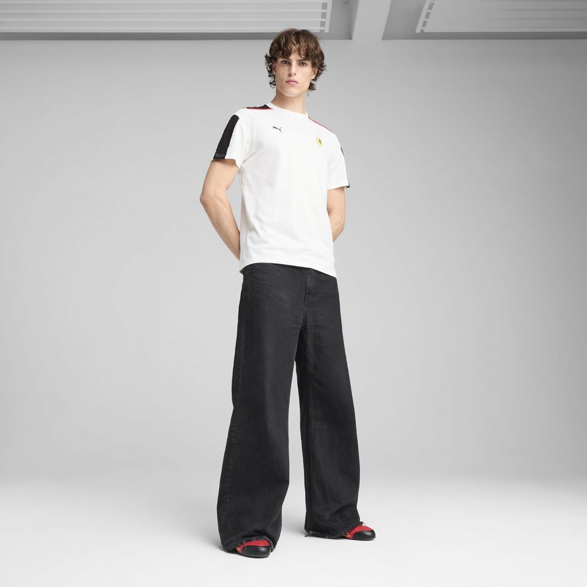 ⁦Puma Mens Ferrari Race MT7 Tee PUMA Men's Scuderia Ferrari HP Race MT7 T-Shirt M, White⁩ - الصورة ⁦7⁩