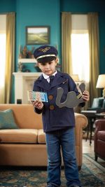 ⁦زي طيار سويت سفن كيدز للاولاد - مجموعة ملابس تظاهرية (3-8 سنوات، 80-110 سم) تحفز خيال طفلك!⁩ - الصورة ⁦4⁩