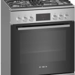 بوش, بوتاجاز غاز قائم بذاته سعة 66 لتر، 4 شعلات، هوت اير ثلاثي الابعاد، ايكو كلين دايركت مع ضمان لمدة عام - HXQ38AE50M من الستانلس ستيل