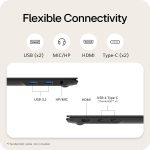⁦LG لابتوب جرام رفيع وخفيف الوزن 16 انش، كوبايلوت + كمبيوتر، اصدار انتل ايفو مدعوم بمعالج انتل كور الترا9 288 فولت، ويندوز 11 هوم، ذاكرة RAM 32GB، SSD 2TB، اسود اوبسيديان⁩ - الصورة ⁦13⁩
