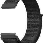 سيوسى سوار ساعة من النايلون الناعم 22 ملم متوافق مع ساعة سامسونج جالاكسي 46 ملم/ سامسونج جالاكسي ووتش 3 45 ملم/ جير اس 3 فرونتير/ كلاسيك، سوار معصم رياضي بديل للنساء والرجال (اسود)