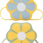 شنطة صغيرة للاطفال من ازوني بنمط اجنبي لطيف على شكل زهرة صغيرة على شكل زهرة الاميرة حقيبة ماسنجر محفظة عملات معدنية للاطفال