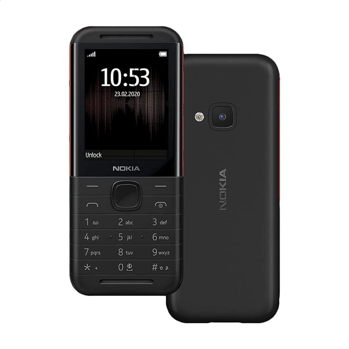 نوكيا موبايل 5310 TA-1212 بشريحتي اتصال - 2.4 بوصة، 16 ميجابايت، ذاكرة رام 8 ميجابايت، شبكة الجيل الرابع ال تي اي - اسود واحمر