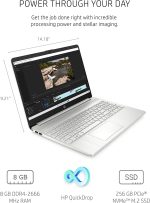 ⁦HP لابتوب 15 بشاشة FHD 15.6 انش ومعالج انتل رباعي النواة i5-1135G7 الجيل 11 (افضل من i7-1160G7) وRAM 16GB وSSD PCIe 512GB وبطاقة رسومات انتل ايرس Xe وكيبورد رقمية وبلوتوث 5.2 وHDMI وويندوز 11 (مطور)⁩ - الصورة ⁦4⁩