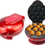 سوناشي ماكينة صنع الكيك بوب SCPM-872 - 12 قطعة من ماكينة صنع الكيك الصغيرة مع لوحة خبز غير لاصقة، مؤشر ضوء الطاقة والاستعداد، غطاء بلمسة باردة | للمطبخ والطعام