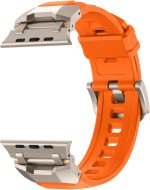 ⁦Mechanical Style Silicone Bands Compatible with Apple Watch Ultra 2/Ultra 49mm, Series 10 46mm/9/8/7(45mm)/SE2/SE/6/5/4(44mm) Sport Rugged Durable Strap with Metal Connector Replacement Band⁩ - الصورة ⁦3⁩
