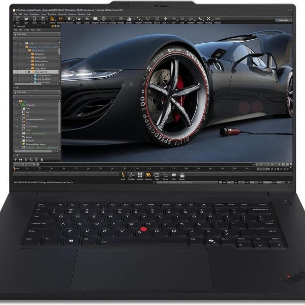لينوفو لابتوب ثينك باد P1 الجيل 7 بشاشة لمس OLED مقاس 16 انش WQUXGA (3840×2400) وبطاقة رسومات انفيديا RTX 2000 ومعالج انتل كور الترا 7 155H وذاكرة RAM 32GB وSSD 1TB وواي فاي 7 وقارئ بصمة وويندوز 11
