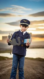 ⁦زي طيار سويت سفن كيدز للاولاد - مجموعة ملابس تظاهرية (3-8 سنوات، 80-110 سم) تحفز خيال طفلك!⁩ - الصورة ⁦2⁩