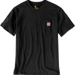 تي شيرت عملي مريح ثقيل الوزن بأكمام قصيرة K87 بتصميم جيب من كارهارت (عبوة من قطعة واحدة)