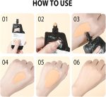 ⁦Liquid Foundation, Hydrating Matte Sunscreen Foundation with SPF 50+ Face Makeup Concealer for Normal to Oily (10ml, Natural White 05)⁩ - الصورة ⁦5⁩
