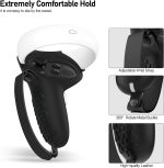 ⁦AMZDM Quest 2 Accessories - Face Cushion, Controller Grips, Lens Cover, Silicone Covers, Thumbstick Covers, Disposable Eye Cover (5pcs, Black)⁩ - الصورة ⁦5⁩