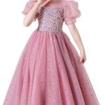 فساتين حفلات للبنات بلون زهري وابيض واحمر، فستان طويل للاداء مناسب لحفلات الزفاف، فستان الاميرة وتنورة طويلة للصيف