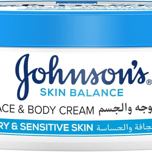 كريم الوجه والجسم سكين بالانس من جونسون، تركيبة مثبتة سريريا ترطب بشرتك بشكل مكثف للمساعدة في استعادة درجة حموضتها لبشرة متوازنة ورطبة وصحية المظهر، 200 مل