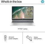 ⁦HP لابتوب بشاشة لمس 15.6 انش HD 15-fd0023dx ومعالج انتل كور i3-1215U وذاكرة RAM 8GB وSSD 256GB وبلوتوث وواي فاي وبطاقة رسومات انتل UHD وويندوز 11 هوم في وضع S، فضي طبيعي⁩ - الصورة ⁦7⁩