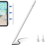 قلم ايباد الجيل الثاني مع شحن مغناطيسي ومنفذ USB، قلم ستايلس لجهاز ايباد مع خاصية رفض راحة اليد، متوافق مع ايباد 10/9/8/7/6، ايباد ميني 6/5، ايباد اير 5/4/3، ايباد برو 11 انش، ايباد برو 12.9 انش