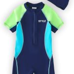 مايوه سباحة قطعة واحدة للاولاد للحماية من الاشعة فوق البنفسجية