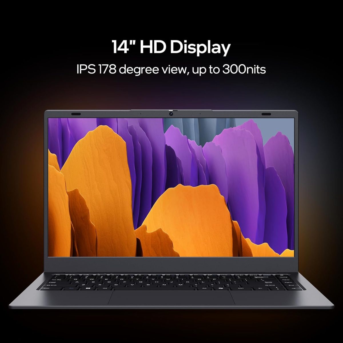 ⁦UOWAMOU 14" Laptop Windows 11 Pro - Intel N5095 Quad-Core, 8GB RAM 128GB SSD, WiFi 5/Bluetooth 5.0, Webcam Privacy Cover, Preloaded Office 2024 - Ultra-Portable⁩ - الصورة ⁦3⁩