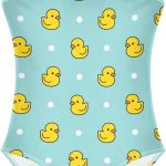 كوبادا ملابس سباحة صيفية للبنات بتصميم بطة كرتونية على شكل ايس كريم من قطعة واحدة للبنات الصغار 3-10T