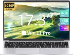 لابتوب اف اس جون ويندوز 11 برو/اوفيس 2019 بشاشة FHD 17.3 انش ومعالج سيليرون N5095 (حتى 2.9GHz) وDDR4 16GB RAM و512GB SSD وشاشة IPS FHD 1080P وقارئ بصمات وكيبورد باضاءة خلفية ومنفذ HDMI صغير و3 منافذ