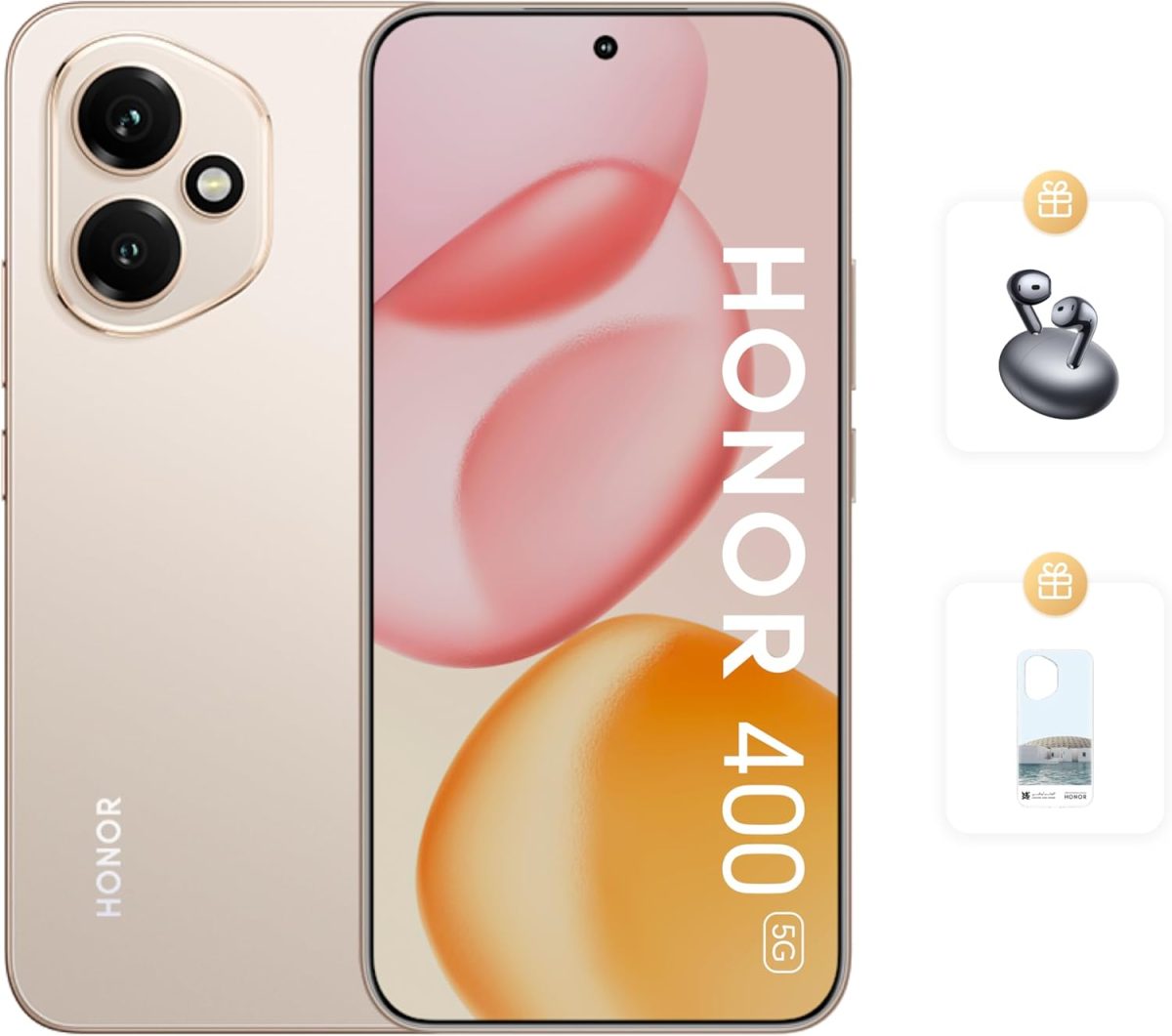 اونر 400 شبكة الجيل الخامس 5G 12GB RAM 512GB ثنائي شرائح الاتصال مع سماعات اذن اونر Choice S7 مجانية وحافظة لوفر - اصدار الشرق الاوسط