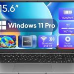 لابتوب 15.6 انش مع ذاكرة RAM 8GB وSSD 256GB وشاشة sRGB 100% ومعالج سيليرون N4000 (حتى 2.6GHz) نوت بوك ام اس اوفيس 2024 وواي فاي ثنائي النطاق وبلوتوث 4.2 وHDMI وويندوز 11 برو وعمر بطارية طويل من واي