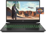 HP لابتوب العاب بافليون 15، انفيديا جيفورس GTX 1650، AMD رايزن 5 4600H، 8GB DDR4 RAM، 512GB PCIe NVMe SSD، 15.6 انش FHD، ويندوز 10 هوم، كيبورد باضاءة خلفية (15-ec1010nr، موديل 2020)