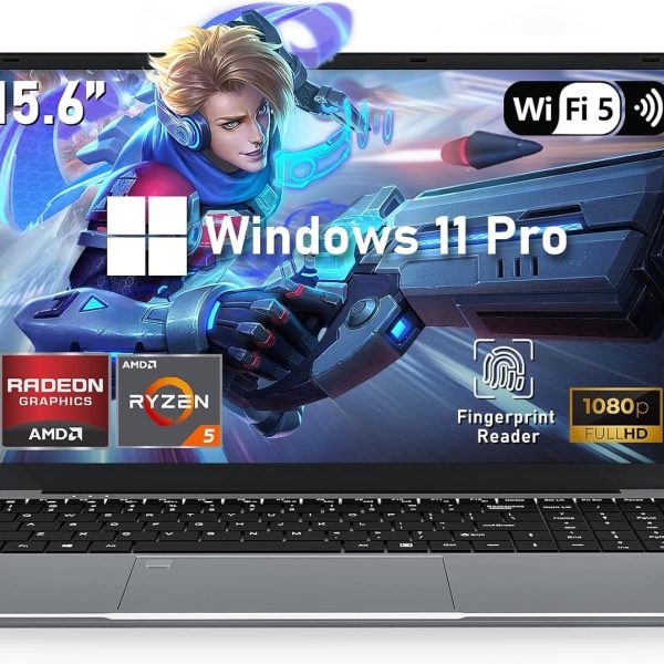 لابتوب العاب 15.6 انش من نايكلولو، ذاكرة RAM 32GB وSSD 1TB، معالج AMD رايزن 5 7430U 6C/12T (حتى 4.3Ghz)، بطاقة رسومات AMD راديون، شاشة 15.6 انش FHD 1920×1080، واي فاي 5، بلوتوث 5.0، كيبورد باضاءة