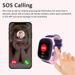⁦ساعة ذكية للاطفال من الجيل الرابع للبنات مع متتبع GPS ومكالمات فيديو للاطفال من سن 5 الى 12 سنة، ساعة ذكية بمفتاح واحد لمكالمات اس او اس وكاميرا دردشة صوتية ومنبه وشاشة تعمل باللمس، هدية للاطفال⁩ - الصورة ⁦5⁩