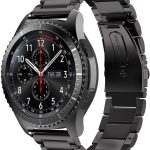 سوار ستانلس ستيل بقفل سهل الاستخدام لاجهزة سامسونج جير S3 فرونتير /كلاسيك - اسود