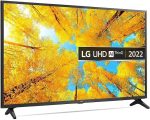 LG تلفزيون ذكي الترا اتش دي 4 كيه 55 بوصة سلسلة UQ7500، تصميم شاشة سينما 4K اكتيف HDR ويب او اس سمارت بتقنية الذكاء الاصطناعي ثينكيو - 55UQ75006LG (موديل 2022)