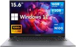 ⁦تشو وي لابتوب جيمي بوك بلس 15.6 انش، 512GB SSD 16GB LPDDR5، انتل N100 (حتى 3.4GHz، TDP 15W)، ويندوز 11، 1TB SSD اكسبند، IPS FHD 1920×1080، HDMI، واي فاي 6، بلوتوث 5.2، USB 3.0، كاميرا ويب⁩ - الصورة ⁦9⁩