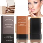 قلم كريم اساس للوجه من ميبزول، كريم اساس متعدد الوظائف مع فرشاة كريم اساس مدمجة، قلم تحديد طبيعي يدوم طويلا، ممحاة خالية من العيوب، 20 غرام (1) (03#)