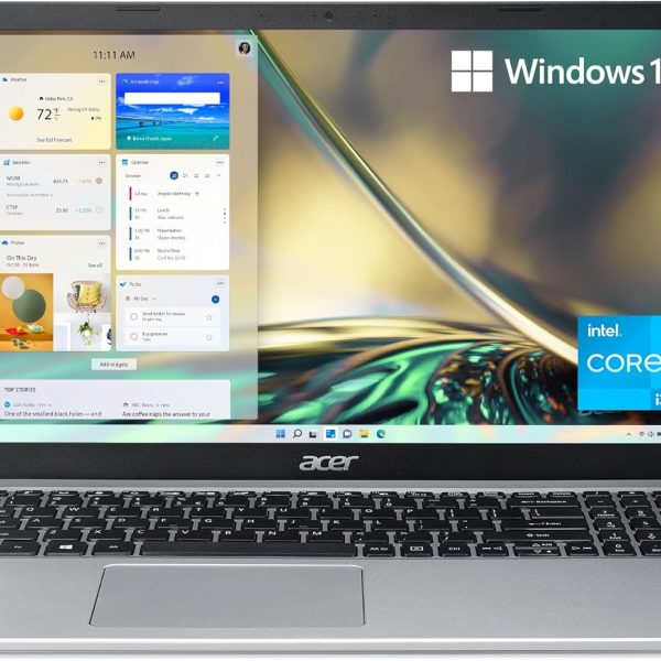 ايسر اسباير 5 A515-56-36UT، شاشة FHD 15.6 انش، معالج انتل كور i3-1115G4 الجيل 11، 4GB DDR4، ذاكرة مستديمة SSD 128GB، واي فاي 6، ويندوز 10 هوم (وضع S)