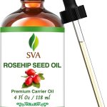 زيت بذور ثمر الورد من اس في ايه بسعة 4 اونصة سائلة - زيت ناقل مضغوط على البارد بنسبة 100% مع قطارة للشعر والبشرة والاظافر وتدليك الجسم