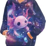 رينيولد سويت شيرت بغطاء للرأس للاطفال الصغار والبنات والاولاد مع جيب بلوفر طويل