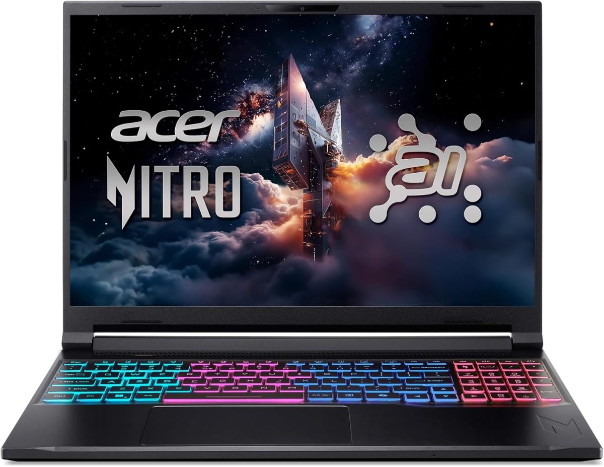 ايسر لابتوب العاب نيترو في 16S بالذكاء الاصطناعي | معالج AMD رايزن 7 260 | وحدة معالجة الرسومات الجرافيكية انفيديا جيفورس RTX 5060 (572 AI Tops) | شاشة 16 انش WUXGA IPS 180Hz | 32GB DDR5 | 1TB جيل 4