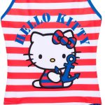 Sanrio Hello Kitty Girls' Nautical Design One Piece Swimsuit, Children's Swimming, Sizes 3 to 8 Years