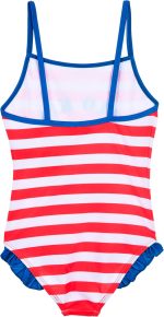 ⁦Sanrio Hello Kitty Girls' Nautical Design One Piece Swimsuit, Children's Swimming, Sizes 3 to 8 Years⁩ - الصورة ⁦2⁩