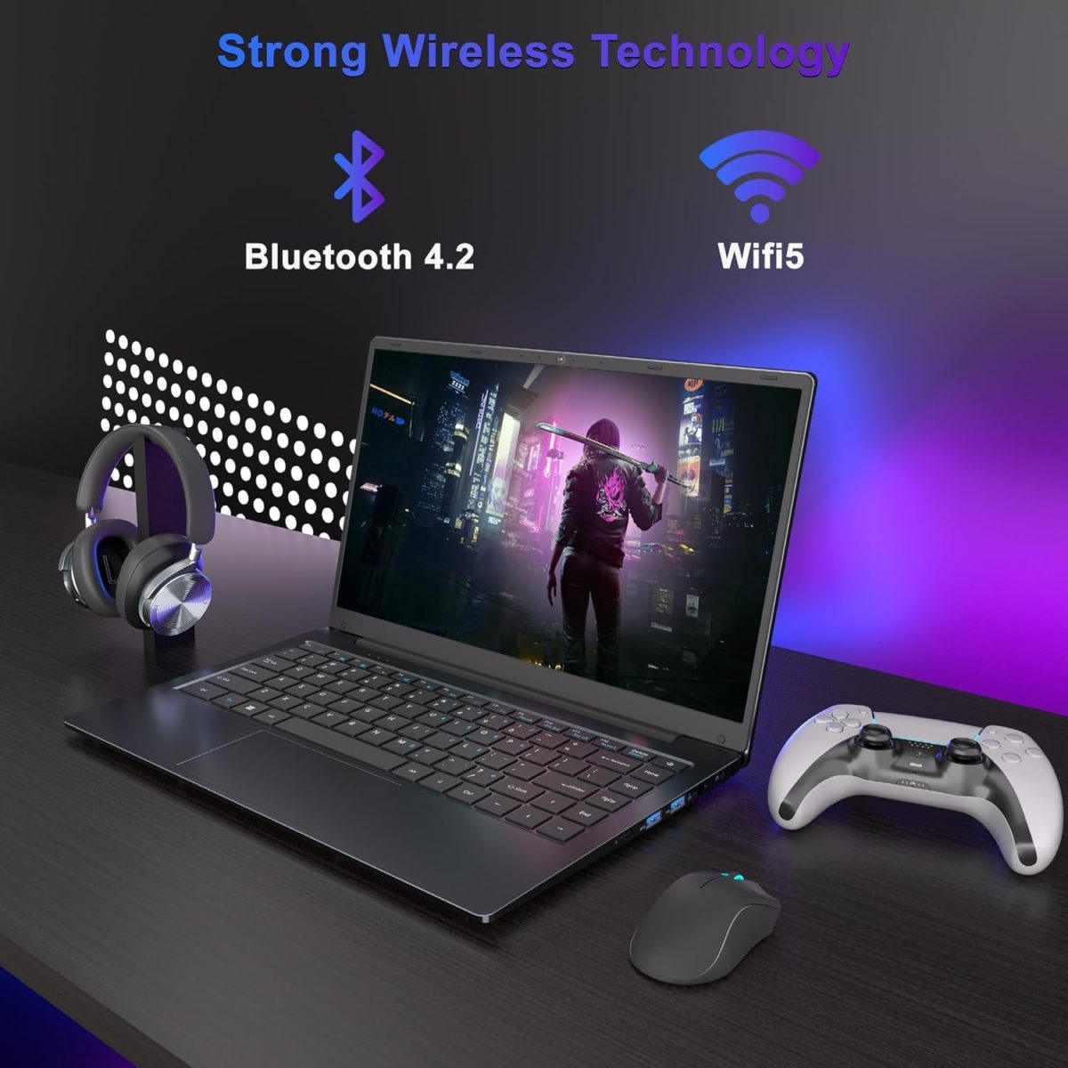⁦لابتوب 14.1 انش، معالج كور i7 (حتى 2.7GHz)، لاب توب للطلاب 8GB DDR3 256GB SSD، لابتوب FHD IPS واي فاي 5 بلوتوث 4.2 USB 3.0 × 3 منافذ ايثرنت ×1 منفذ HDMI ×1 فتحة SD ×1 مقبس صوت⁩ - الصورة ⁦9⁩