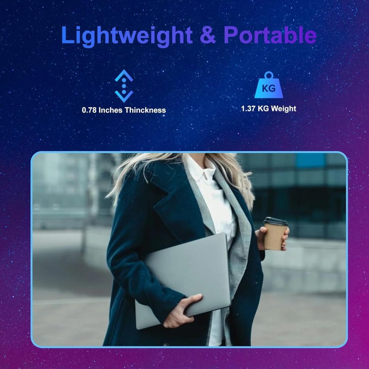 ⁦لابتوب 14.1 انش، معالج كور i7 (حتى 2.7GHz)، لاب توب للطلاب 8GB DDR3 256GB SSD، لابتوب FHD IPS واي فاي 5 بلوتوث 4.2 USB 3.0 × 3 منافذ ايثرنت ×1 منفذ HDMI ×1 فتحة SD ×1 مقبس صوت⁩ - الصورة ⁦7⁩