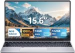 لابتوب العاب 15.6 انش، معالج N95 (حتى 3.4GHz) شاشة 1920×1080 FHD IPS، لابتوب 16GB DDR4 512GB SSD، زاوية مفتوحة 180 درجة، بصمة الاصبع، كيبورد باضاءة خلفية، واي فاي لطلاب الاعمال