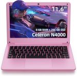 لابتوب 2025، لابتوب ويندوز 11.6 انش، معالج سيليرون N4000، ذاكرة RAM 8GB، تخزين 256GB، شاشة HD 11.6 انش، ويندوز 11، لابتوب للترفيه او استخدام الطلاب