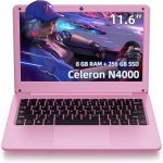 لابتوب 2025، لابتوب ويندوز 11.6 انش، معالج سيليرون N4000، ذاكرة RAM 8GB، تخزين 256GB، شاشة HD 11.6 انش، ويندوز 11، لابتوب للترفيه او استخدام الطلاب