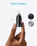 ⁦شاحن سيارة USB-C من انكر بقدرة 30 واط بمنفذين من النوع سي، شاحن سيارة ايفون مع باور اي كيو 3.0 لايفون 16/15/14/13/12 سلسلة سامسونج جالكسي S23/S22/S21 وايباد برو وايربودز وهواوي والمزيد⁩ - الصورة ⁦3⁩