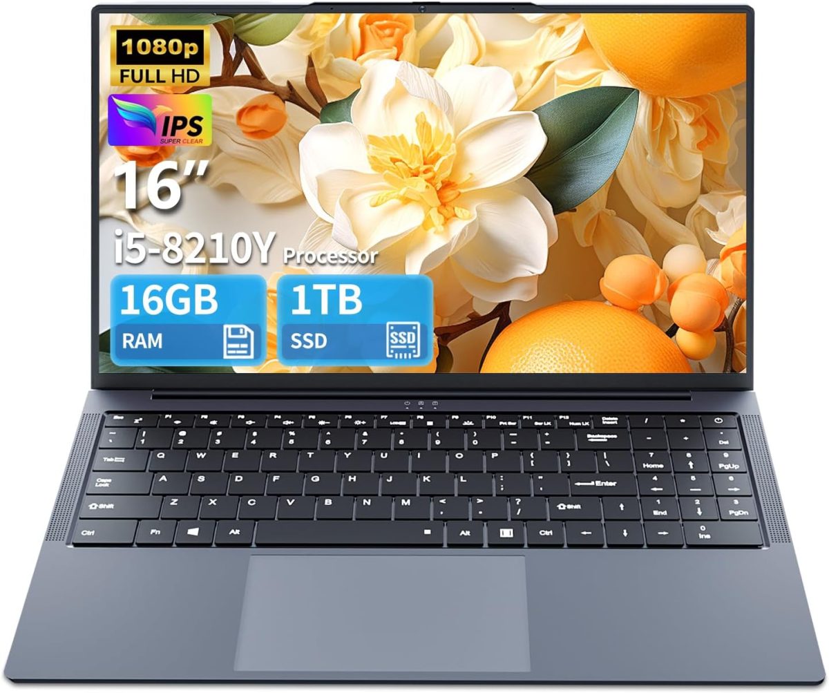 لابتوب العاب 16 انش i5 حتى 3.60GHZ، شاشة HD 1920×1200، 16GB RAM 1TB SSD، واي فاي 5، كاميرا ويب، BT5.0، منفذ HDMI صغير، ار جيه 45، كيبورد باضاءة خلفية، كمبيوتر العاب